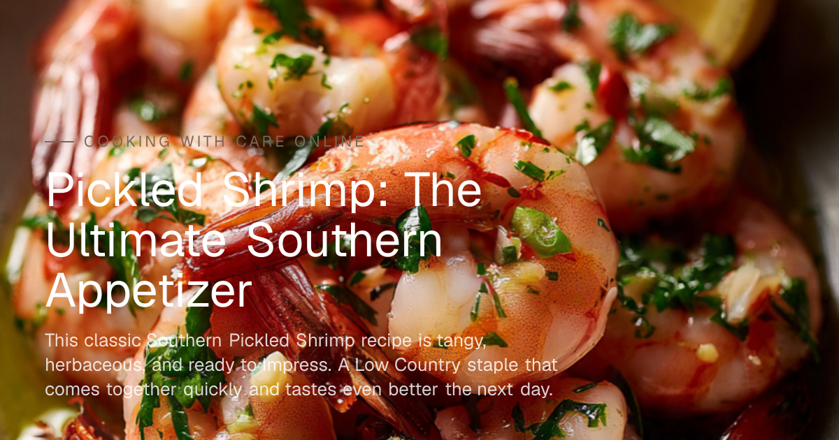 Pickled Shrimp: The Ultimate Southern Appetizer | Cooking With Care Online