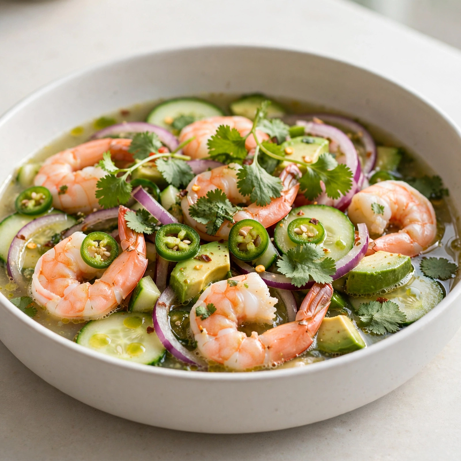Aguachile (Mexican Shrimp in Spicy Lime Broth)