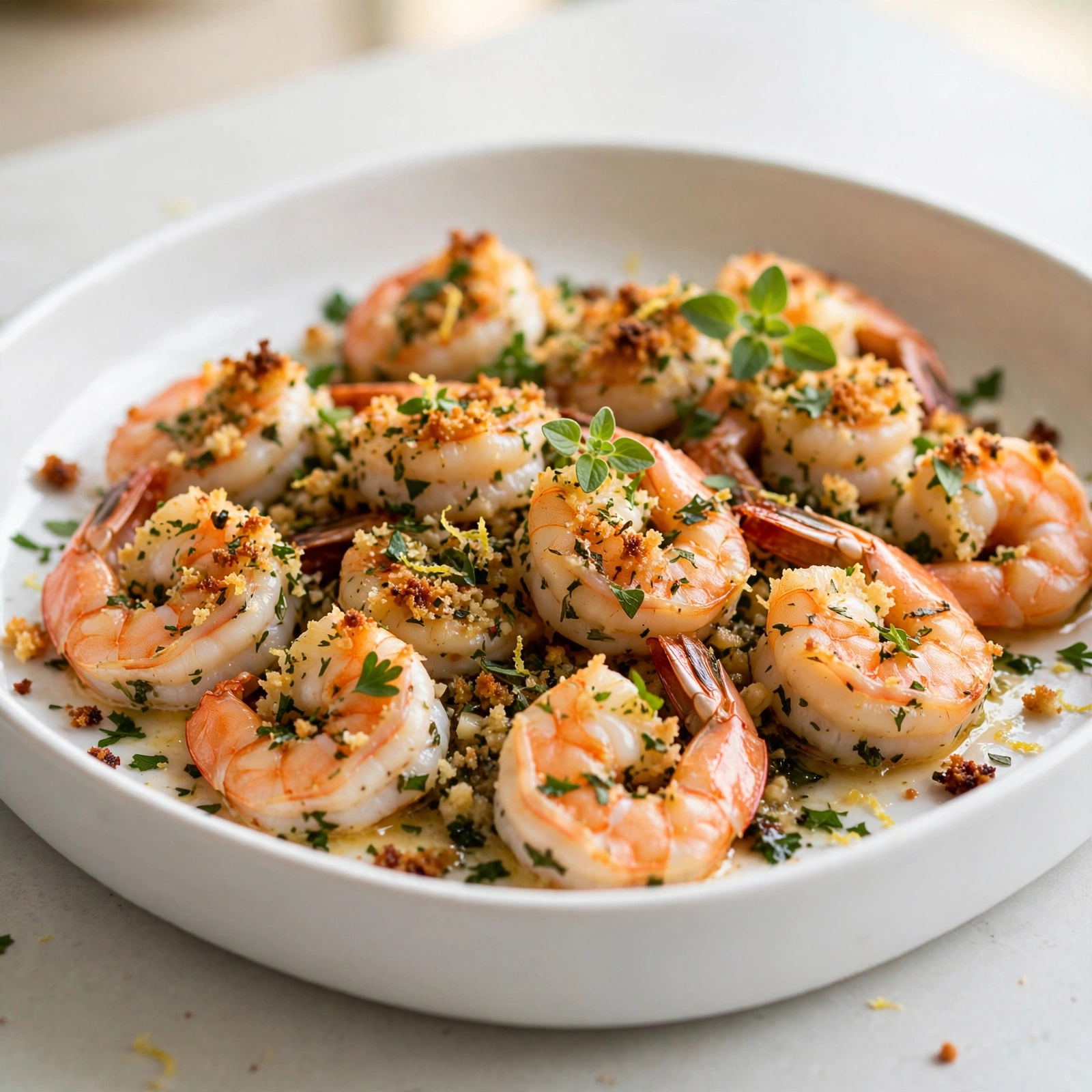 Shrimp Oreganata (Crispy Baked Shrimp with Herbed Breadcrumbs)